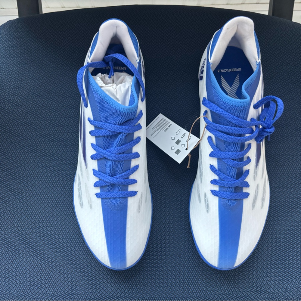 Adidas x  SPEEDFLOW.3 TF Cloud White / Legacy Indigo / Hi-Res Blue cleats